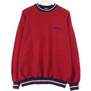 Vintage Wilson Maroon Crew Neck Sweatshirt